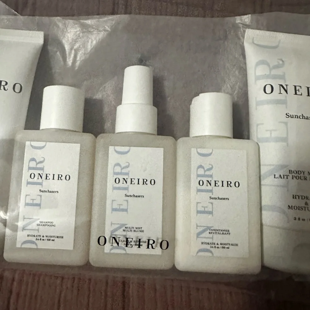 Oneiro Sunchasers Travel Set – 5 pc Hydrate & Moisturize Hair & Body Kit – NWT